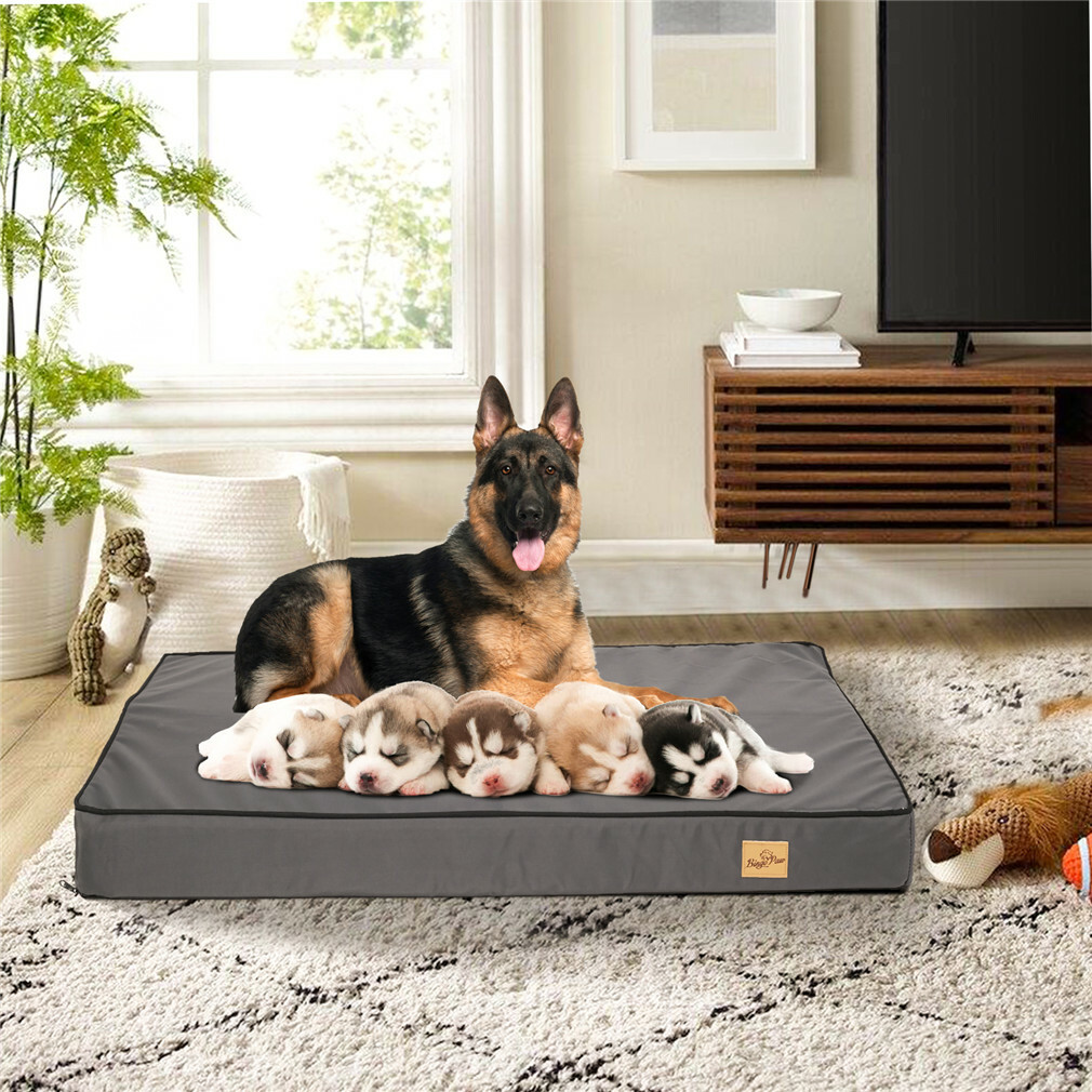 Jumbo Orthopedic Dog Bed Memory Foam Pet Bed Mattress Waterproof Liner Pet Mat