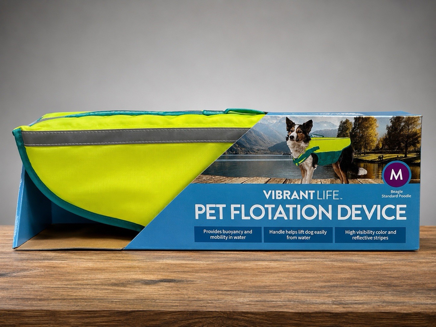 Vibrant Life Pet Flotation Device Dog Life Jacket Medium M High Visibility New