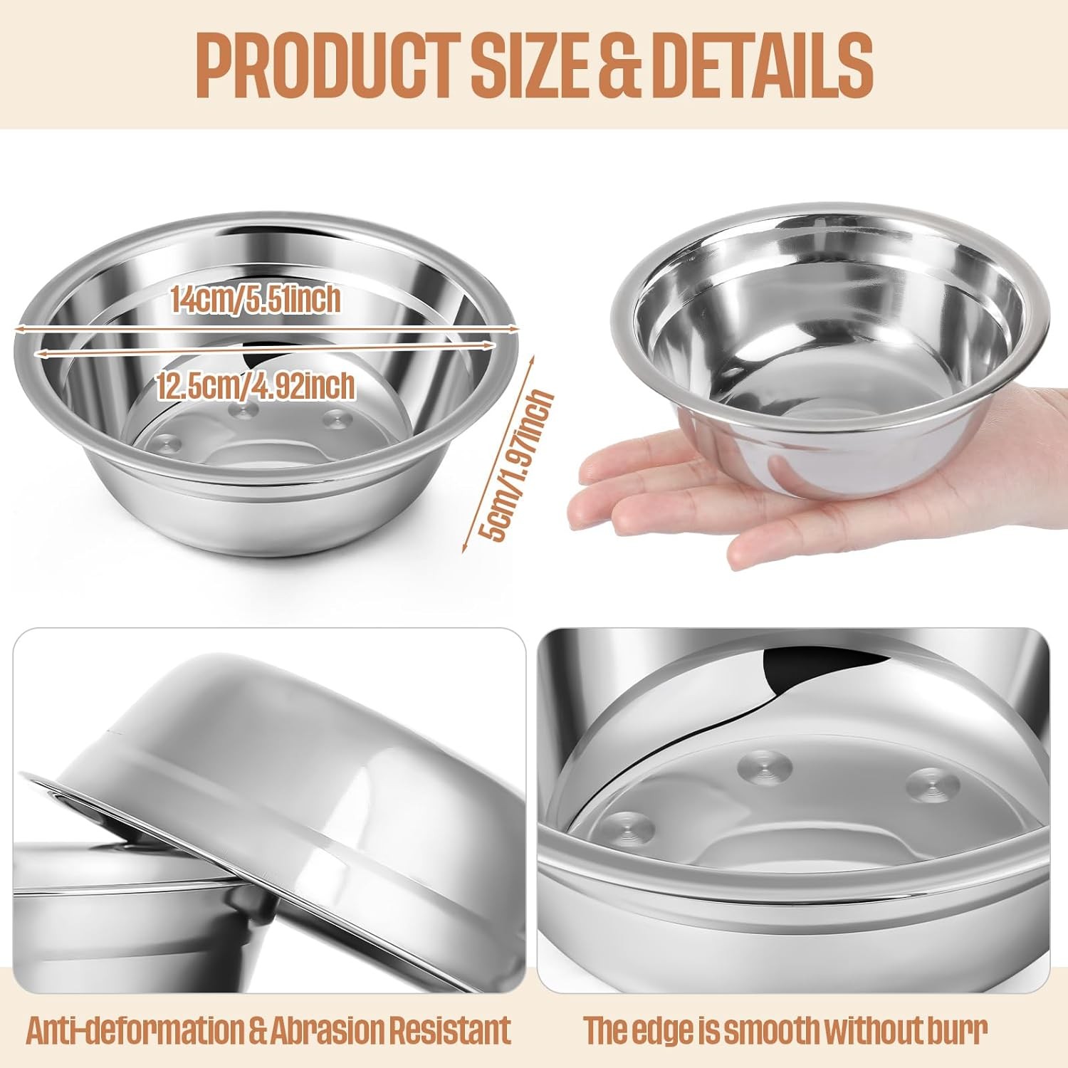 Zhehao 30 Pcs Stainless Steel Dog Bowls Bulk 10 oz, as shown in the picture