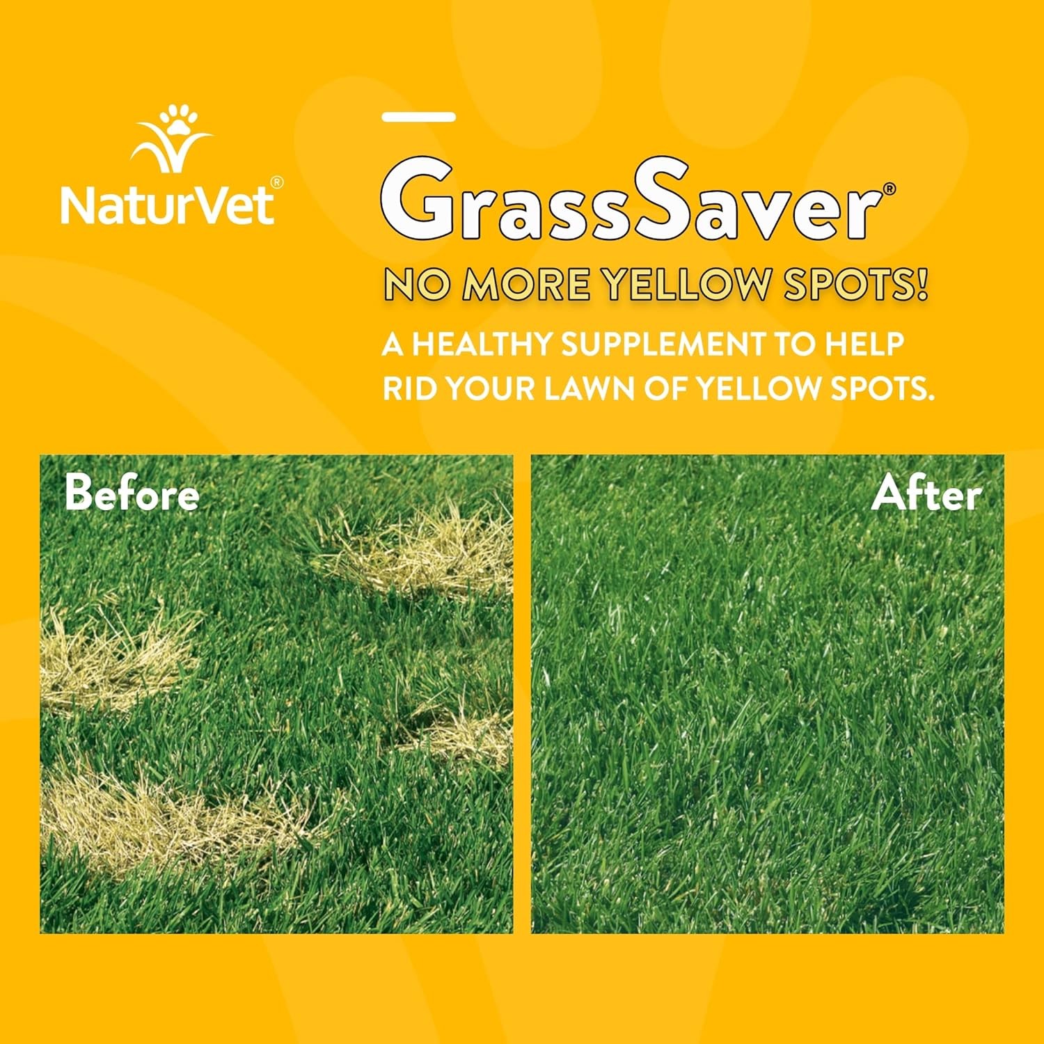 NaturVet GrassSaver For Dogs Get Rid of Yellow Lawn Spots 250 Chewable Tablets