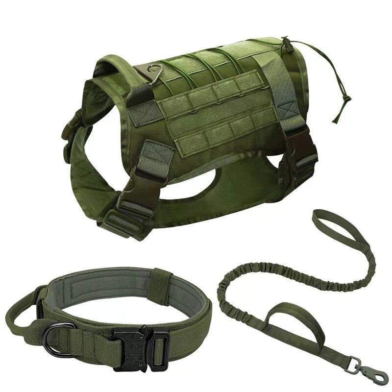 Dog Vest Tactical Working Dog Military Harness with Handle No-pull Large