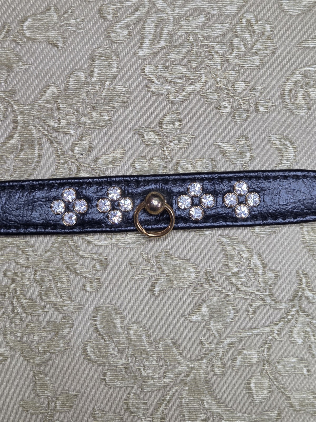 Vintage Xtra Small Fancy Collar Size XS Tiara Rhinestones