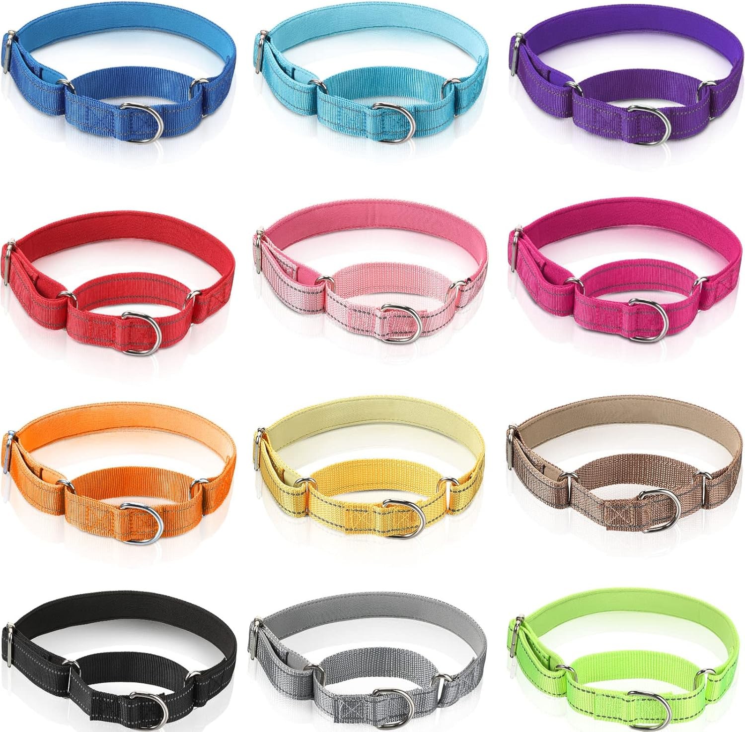 Cunno 12 Pcs Martingale Collar for Medium Dogs Small, as shown in the picture