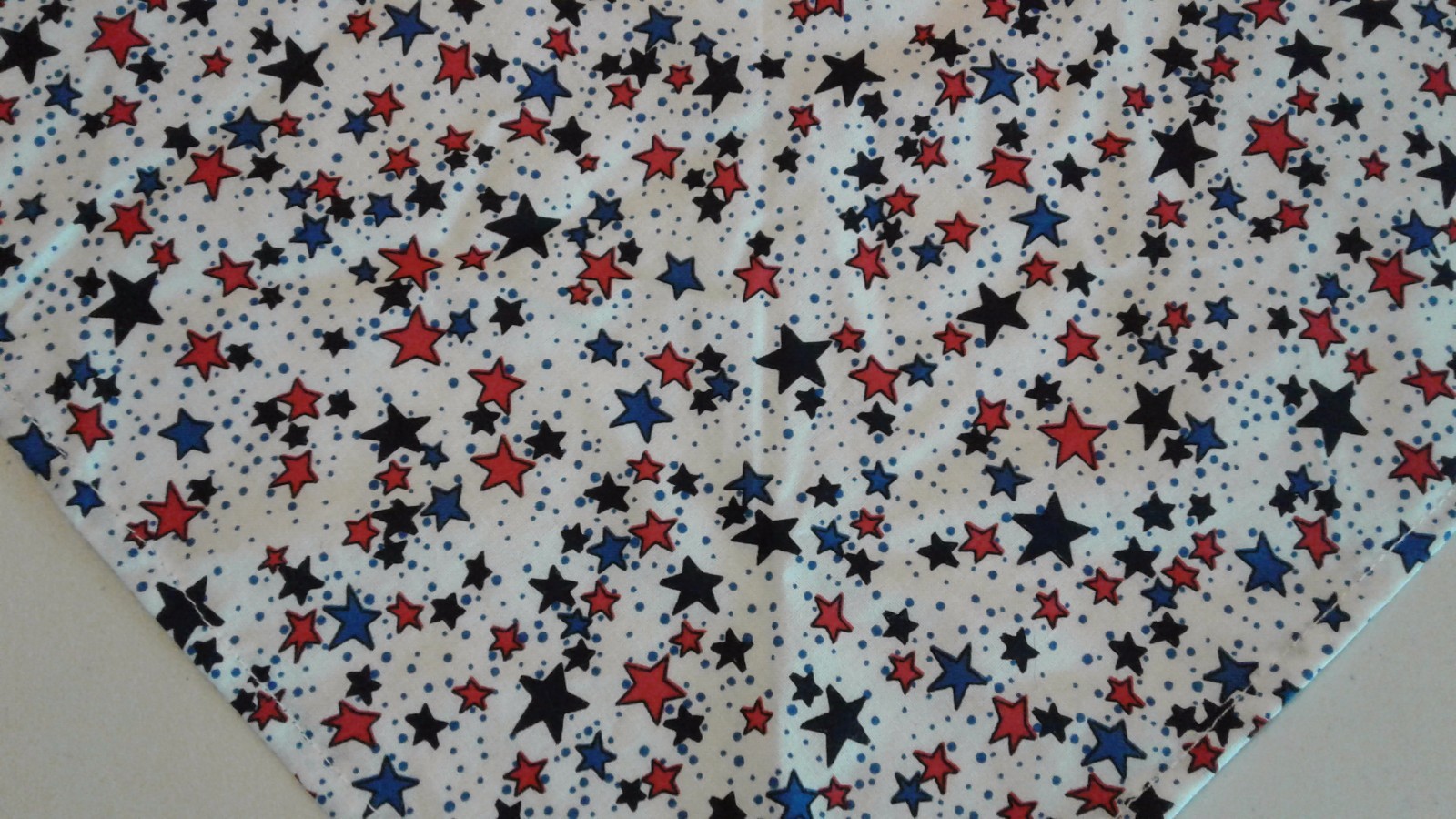 Dog Bandana/Scarf, Patriotic, Stars, Red, White, Blue, XS, S, M, L