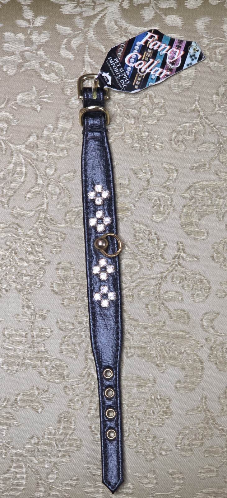 Vintage Xtra Small Fancy Collar Size XS Tiara Rhinestones