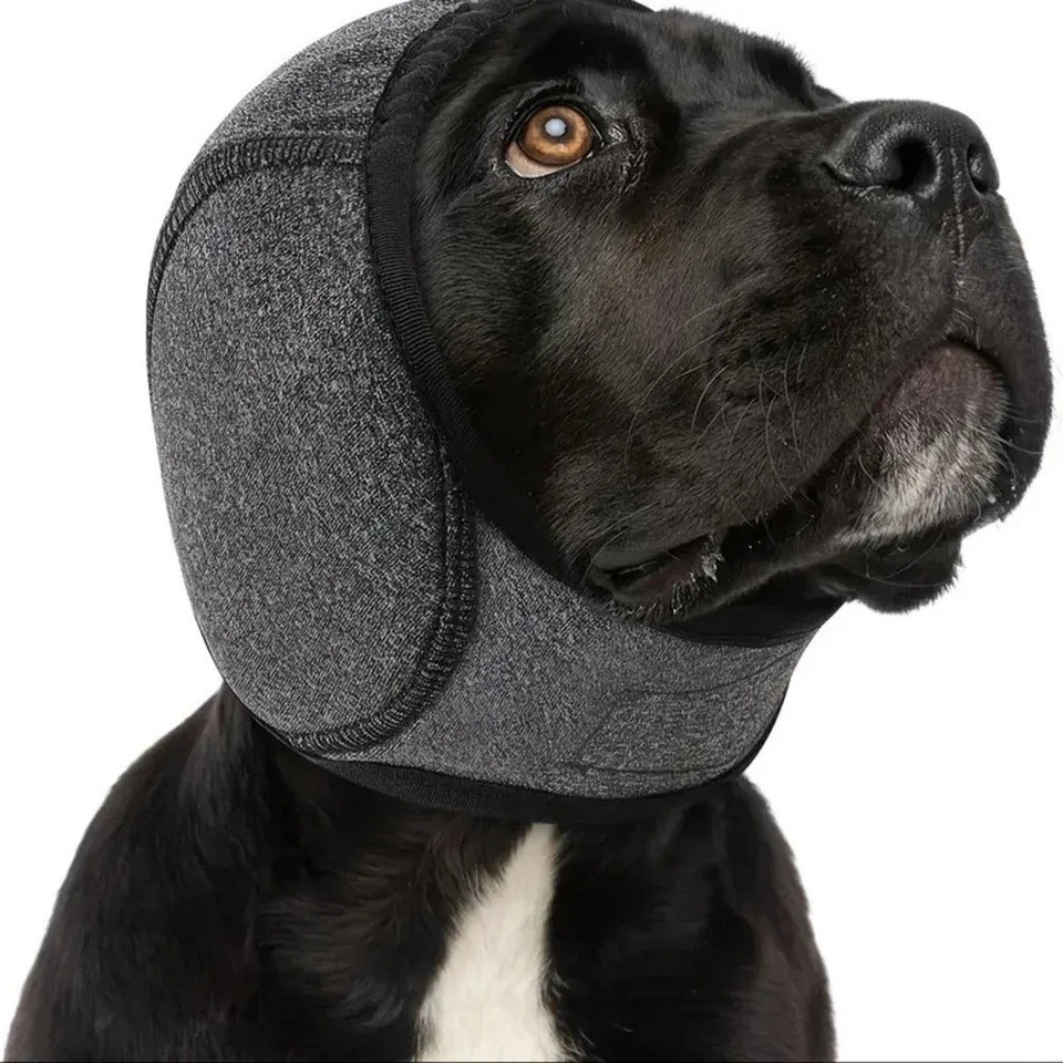 Waterproof Dog Ear Muffs Grooming & Swimming Calming Hood Noise Cover