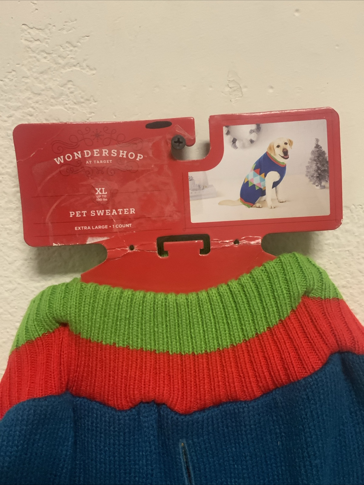 🥥 Wondershop Pet Sweater EXTRA-LARGE Colorful🆕 AS SHOWN👇