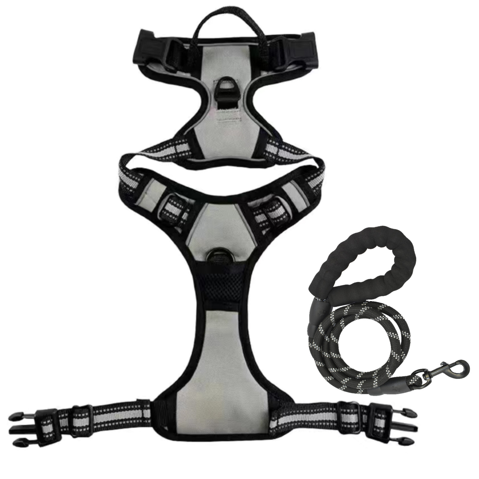 Dog Harness & Training Leash No Pull Control Adjustable Large Handle Heavy Duty