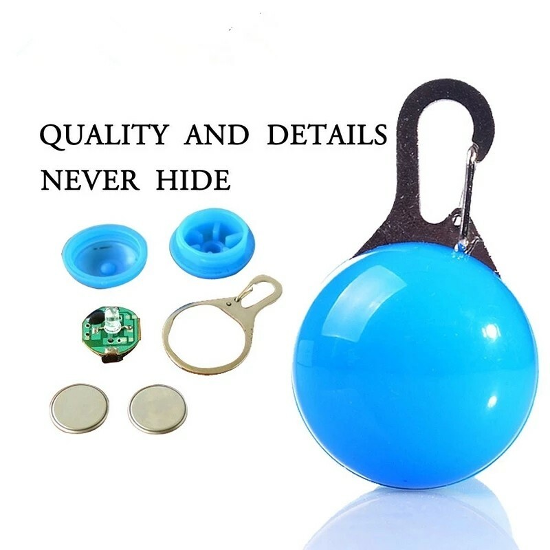 1pcs Pet Collar Pendant LED dog collar Night light pendant security luminous
