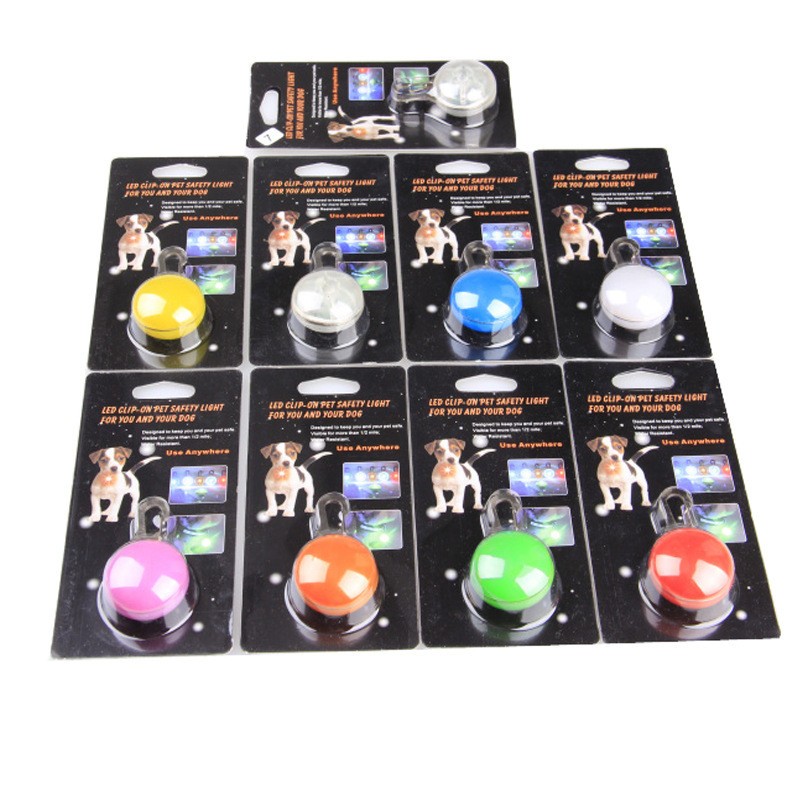 8x LED Dog Collar Light Clip On Pet Safety Night Flash Pendant Waterproof Tag