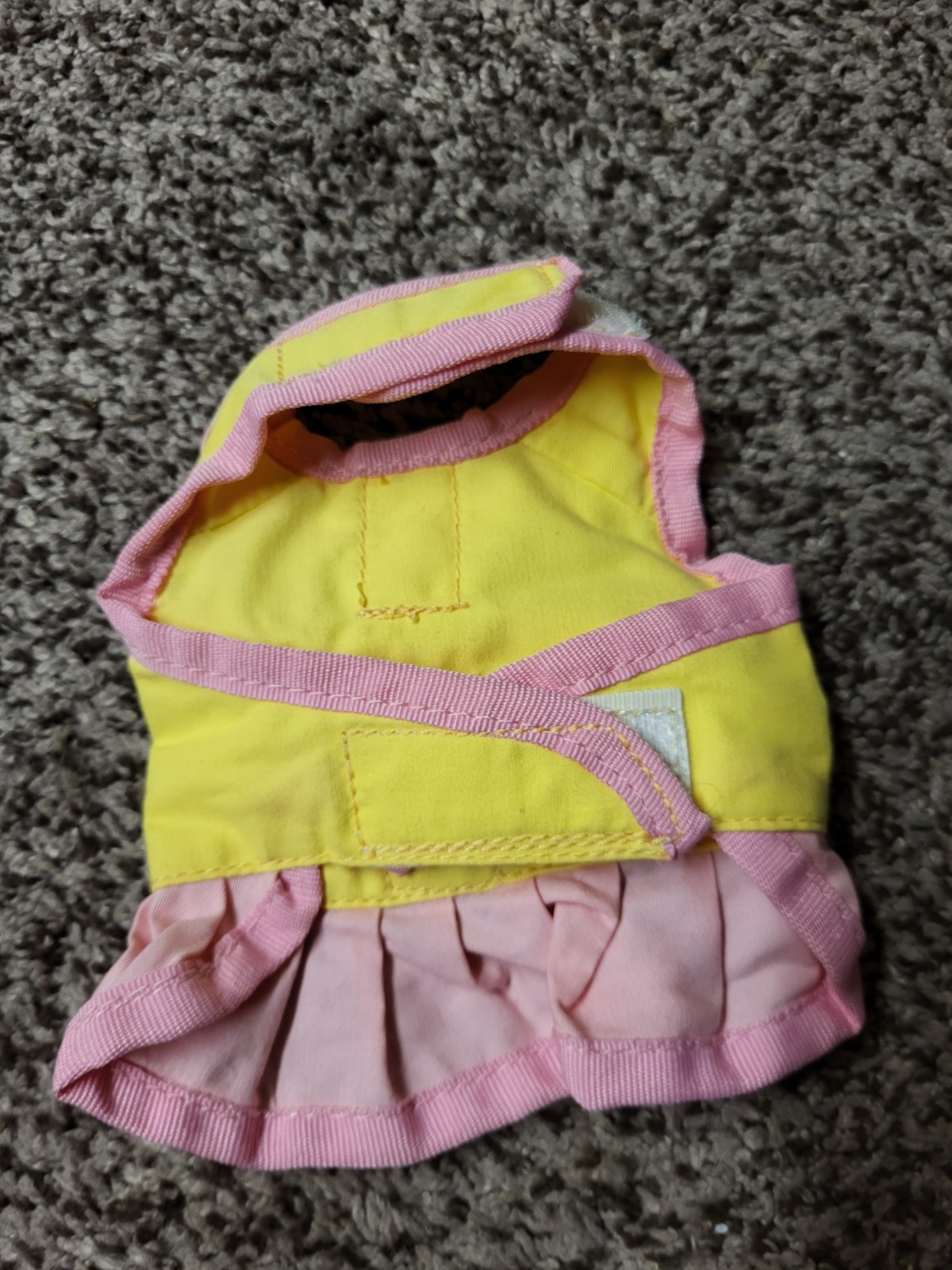 Adjustable Pet Harness Dog Yellow Neon Pink Trim Reflective Xtra Small