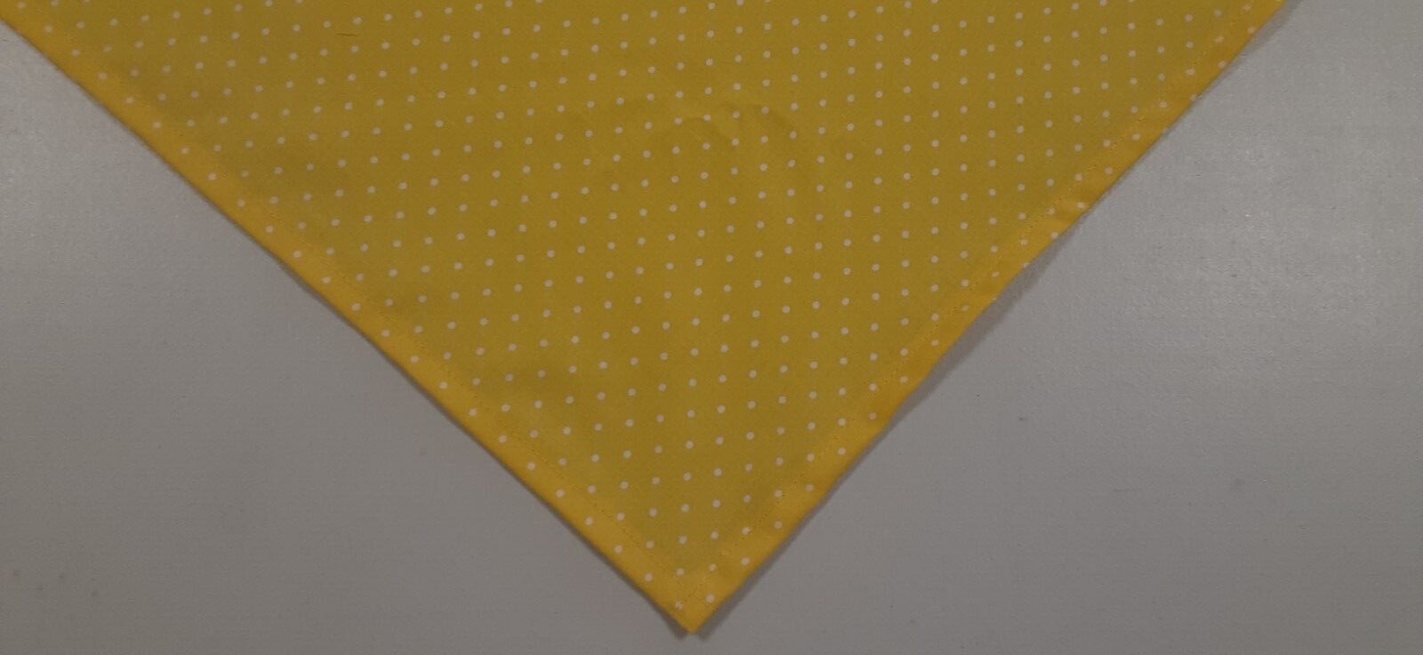 Dog Bandana/Scarf Tie On, Yellow, White, Polka Dots, XS, S, M, L