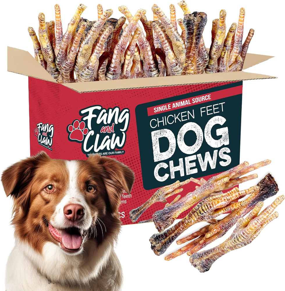 Natural Chicken Feet for Dogs Treats 75 Count Pack Single Ingredient All Natural