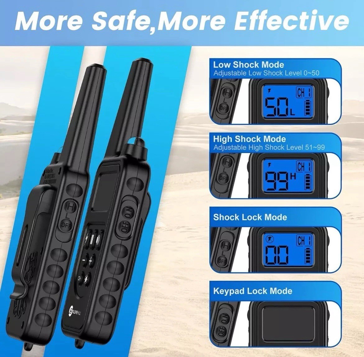 Dog Training Collar with Remote, Electronic Dog Shock Collar with Beep, Vibratio