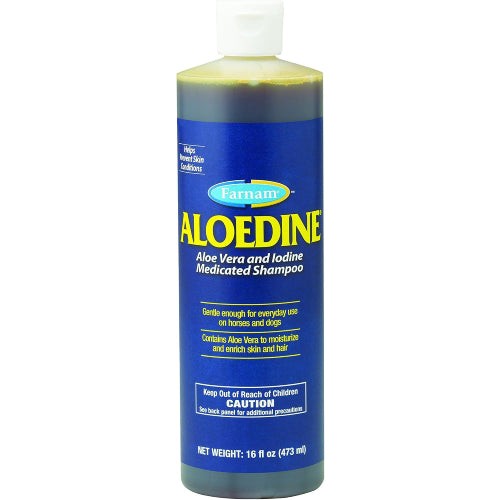 Farnam Aloedine Medicated Shampoo 16 oz Great for Horses Dogs Moisturizing