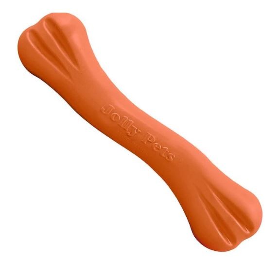 Jolly Pets Jolly Bone Durable Interactive Float Chew Dog Toy Orange XLarge