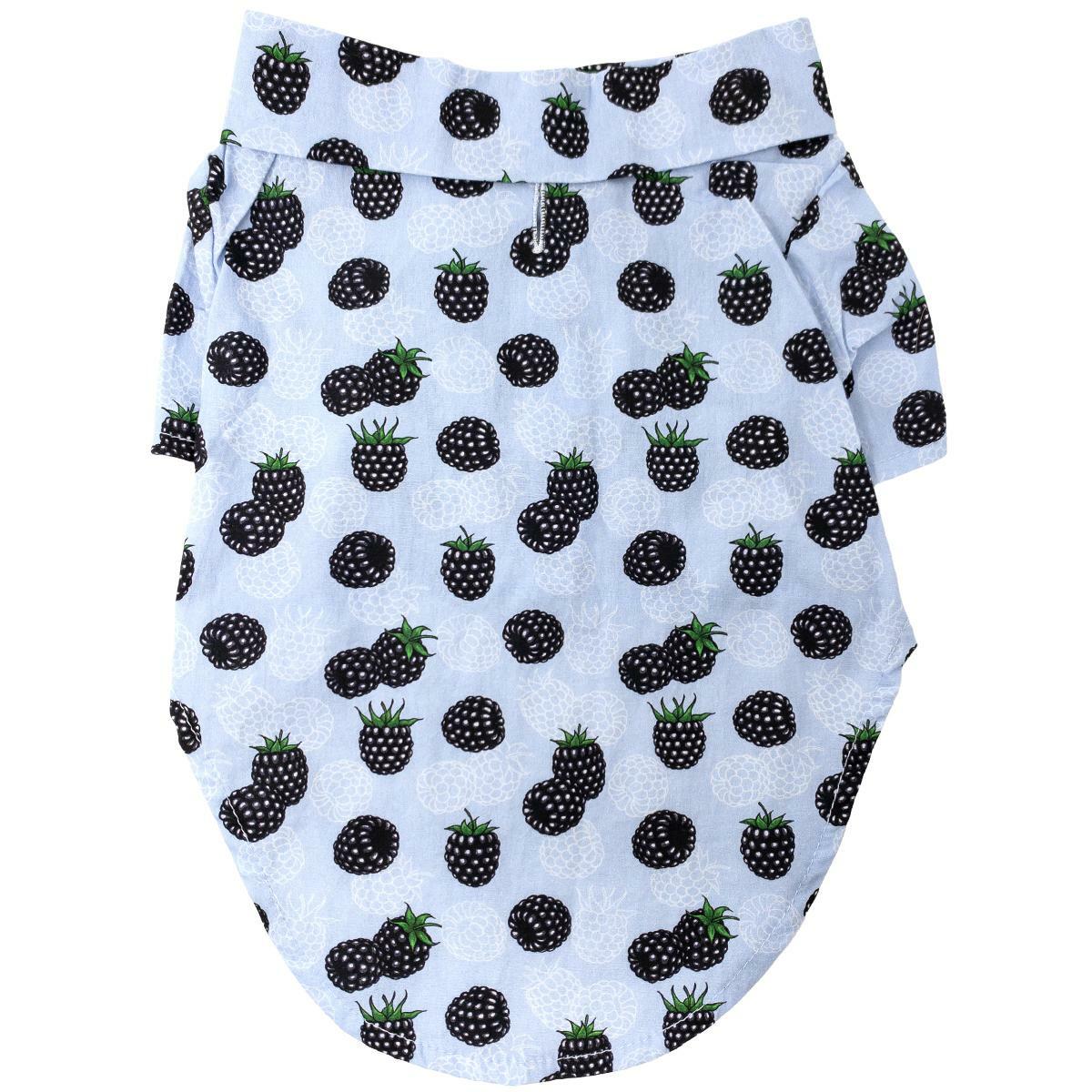 Blackberries Hawaiian Tropical Dog Camp Shirt Size XXS–2XL NEW Doggie Design