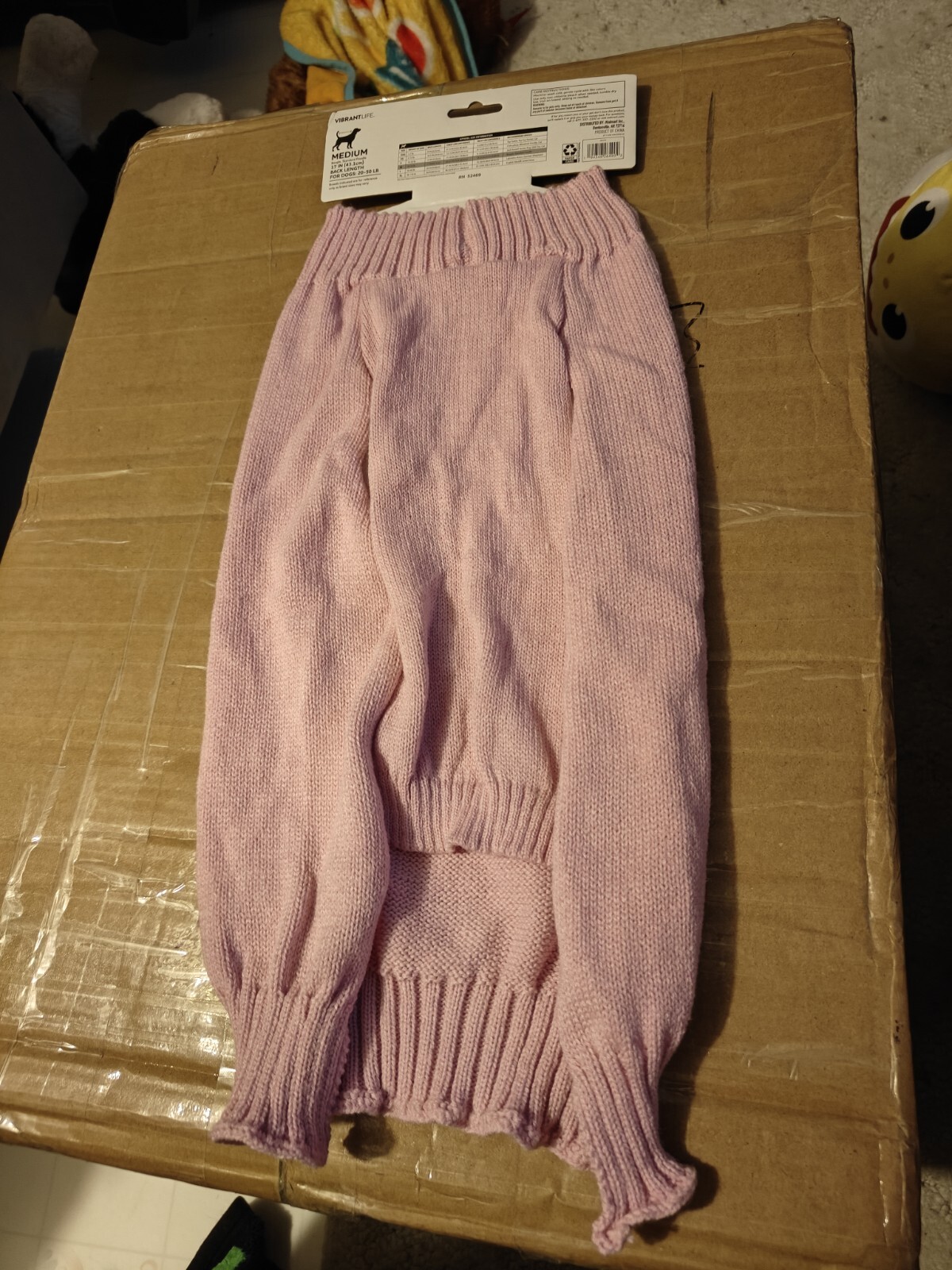 YT1-Vibrant Life Pink “Lady Boss” Heart Pullover Pet Girl Dog Cat Sweater Size M