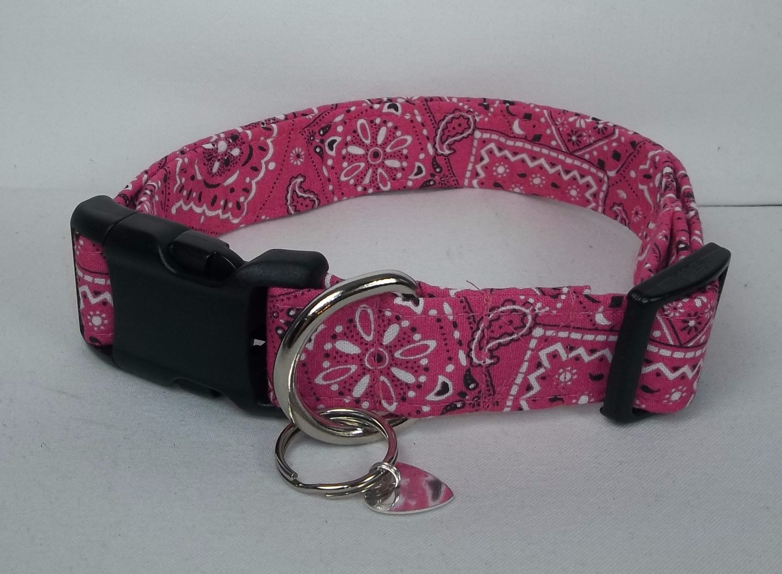 Flamingo Hot Pink Bandana Terris Dog Collar handmade adjustable charming western