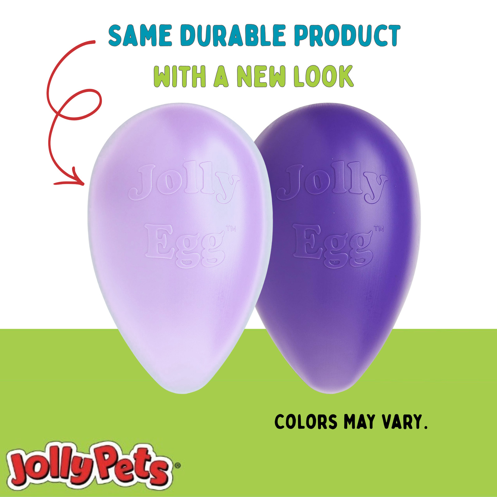 Jolly Pets Egg 8 inch Purple Hard Plastic Chew Toy for Small Dogs