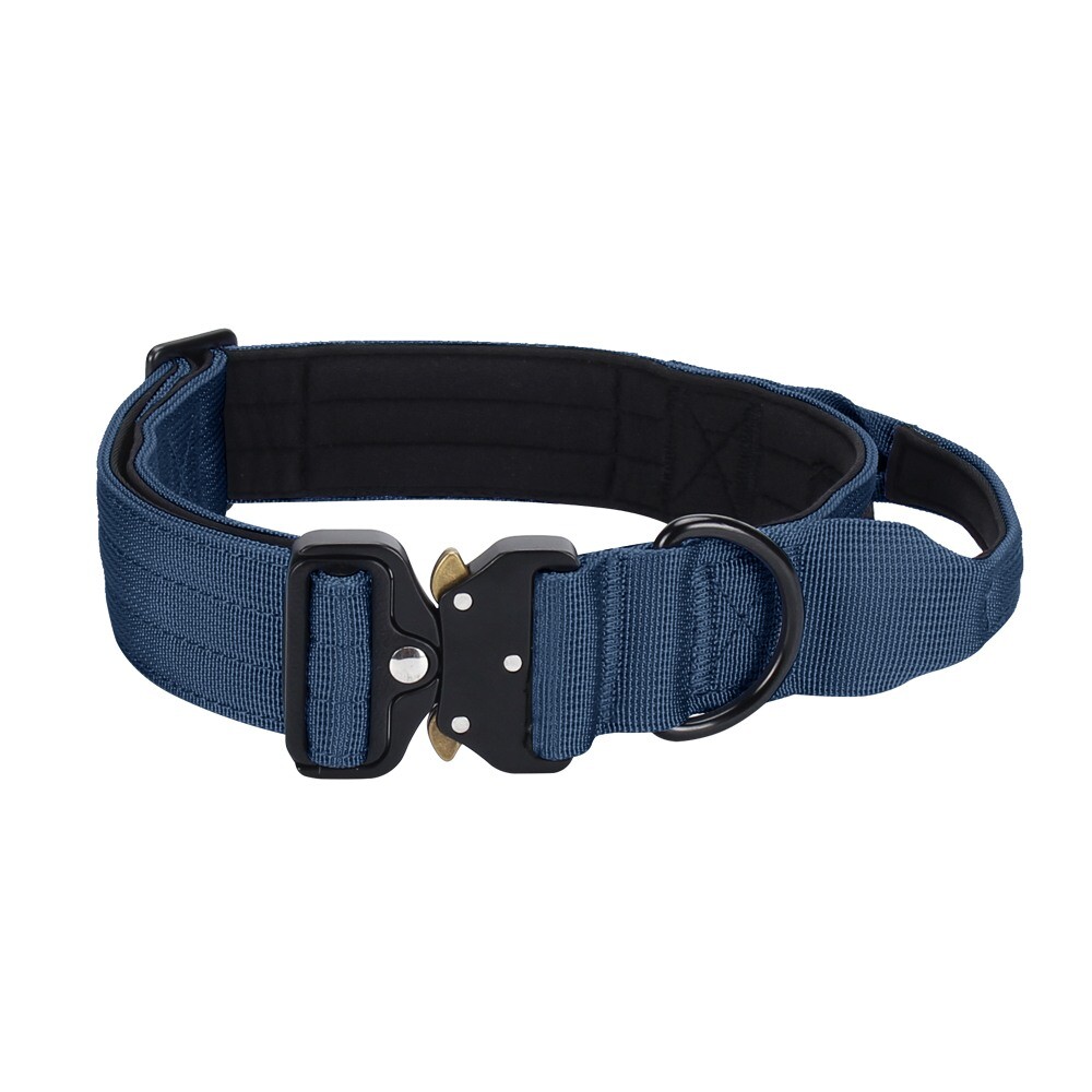 TSG Nylon Heavy Duty Dog Collar With Handle CanineTraining Walking