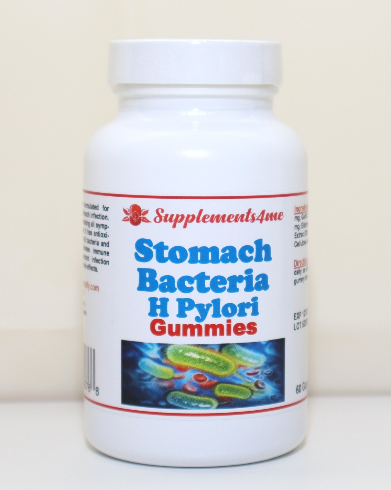 NATURAL HERBS FOR STOMACH BACTERIA – H. PYLORI IN GUMMIES – MADE IN USA