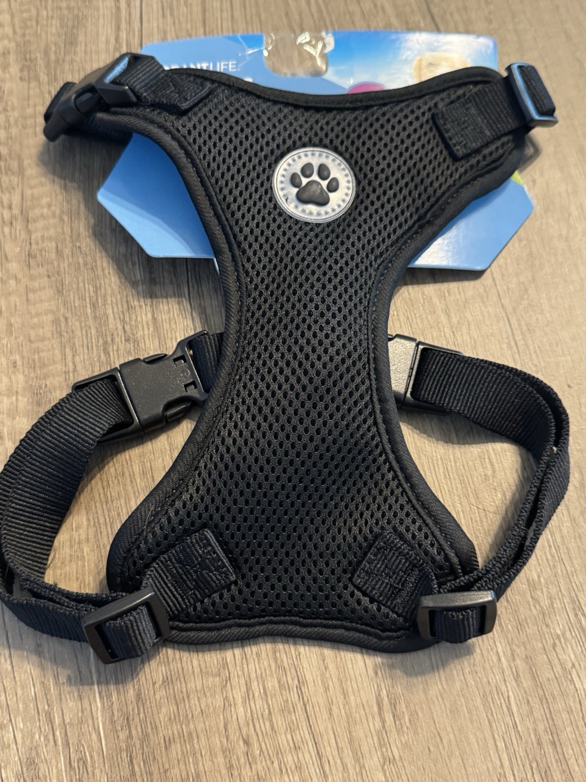 Vibrant Life Mesh Adjustable, Reflective Dog Harness, Black, Medium Paw NWOT