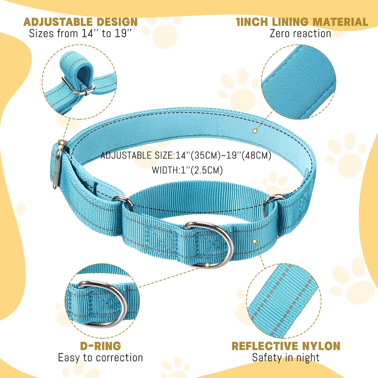 Cunno 12 Pcs Martingale Collar for Medium Dogs Small, as shown in the picture