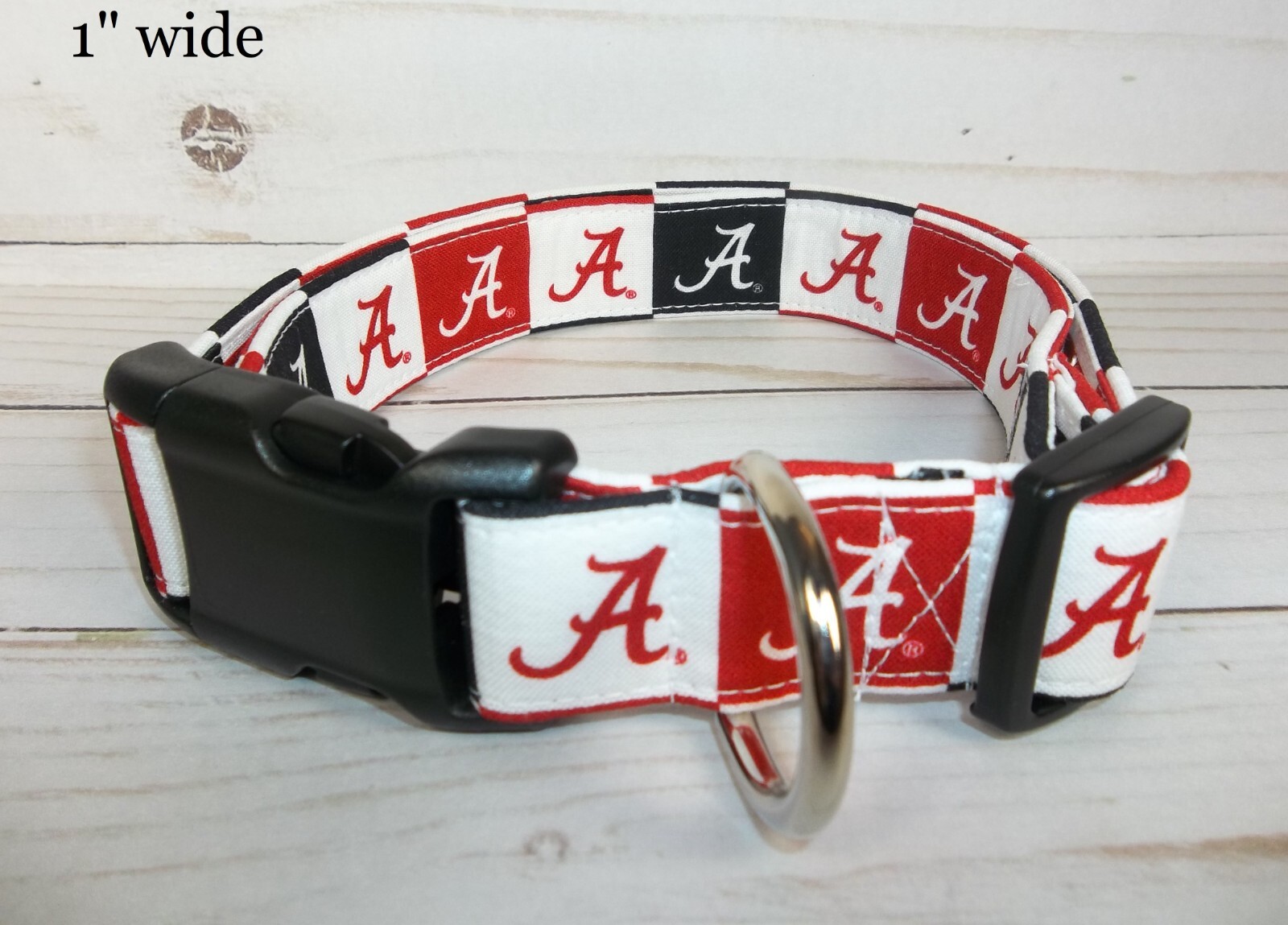 Alabama Roll Tide A Terri’s Dog Collar handmade adjustable fabric University of