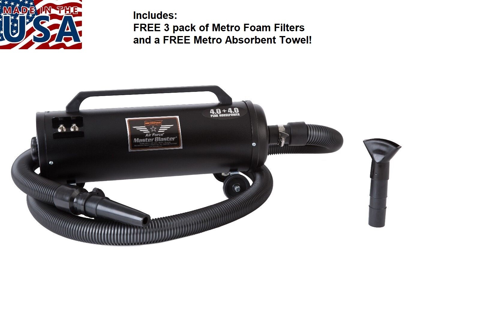 Metro Master Blaster-MB-3 Dog Grooming Dryer-110V-2 YR Extended Warranty