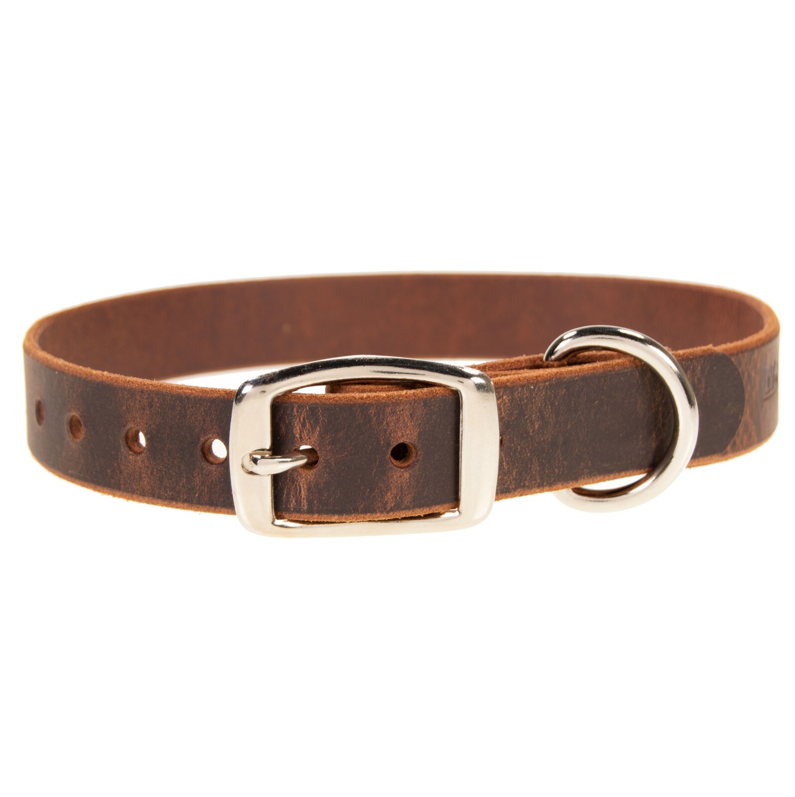 Heavy Duty Leather Dog Collar_Medium, Large, XL_1″ Wide_Amish Handmade