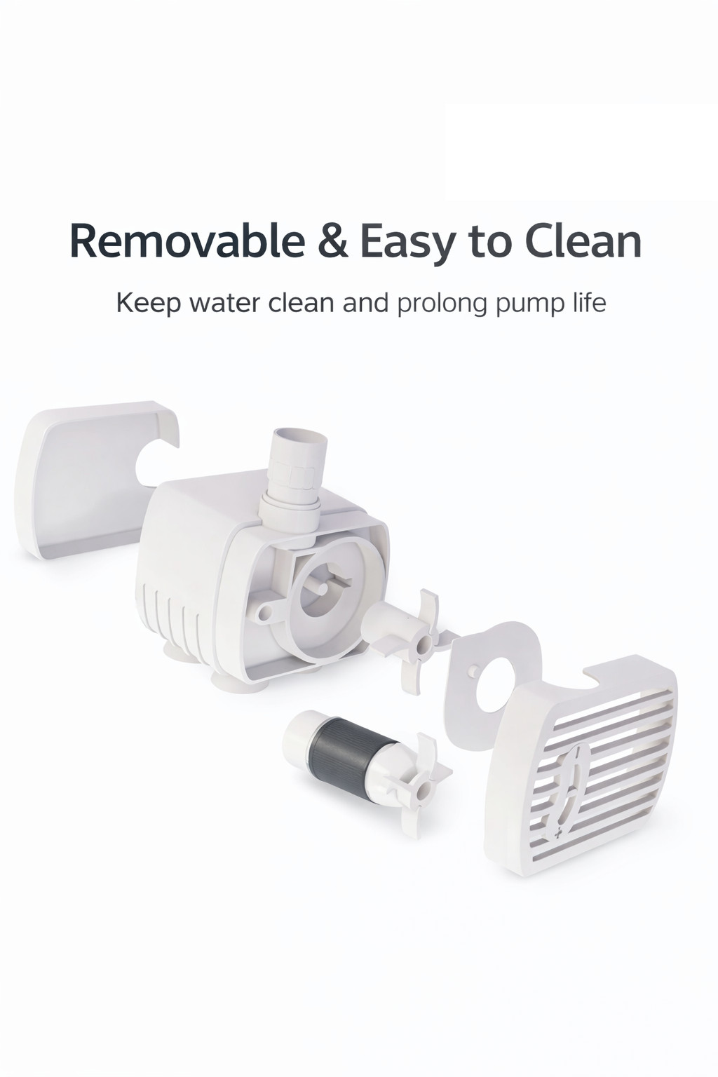 Pet Water Fountain Pump Replacement Pump for Stainless Steel Cat Water Dispenser