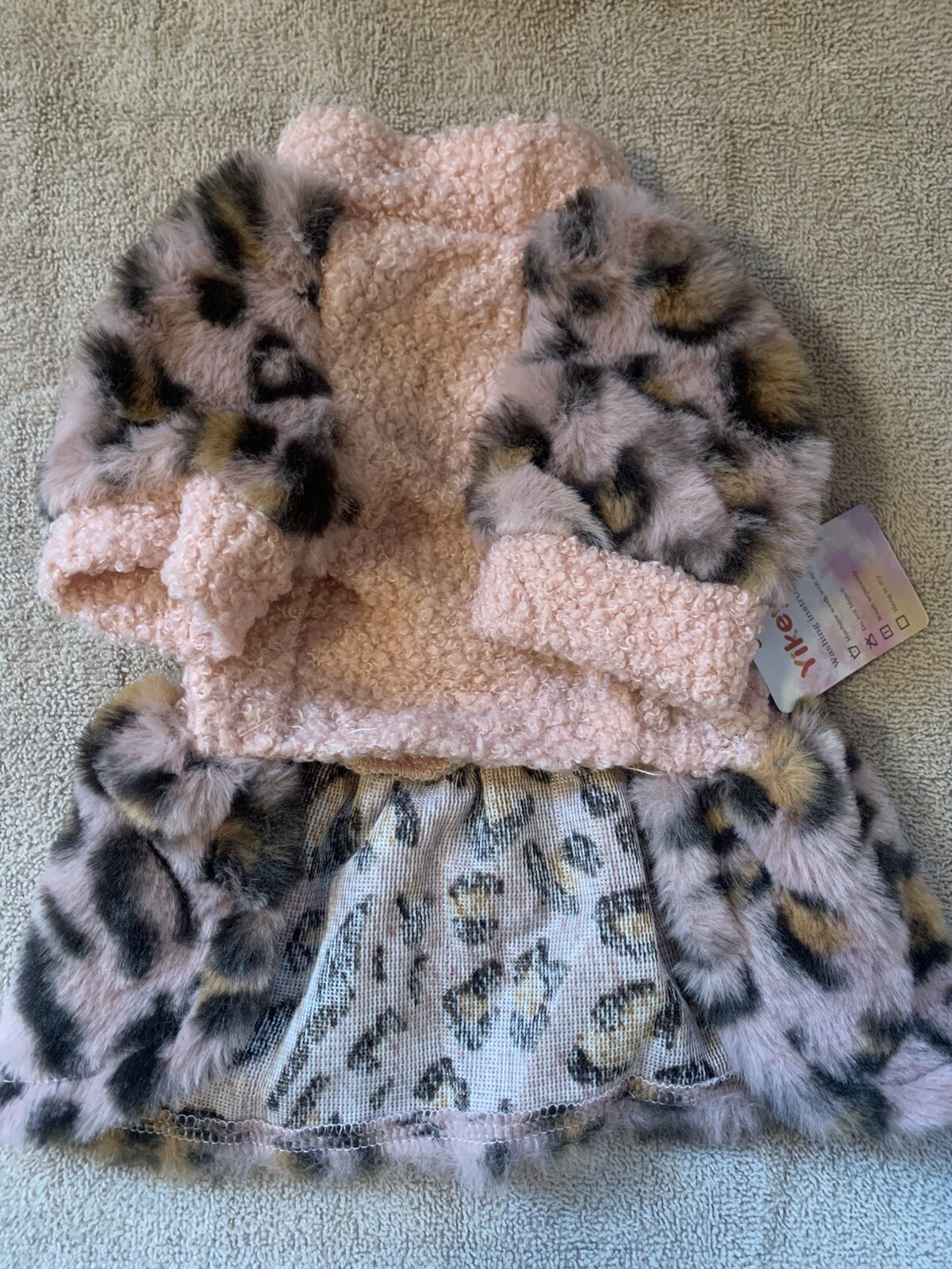 Dog Dress Fleece sweater Dress Pink As Shown