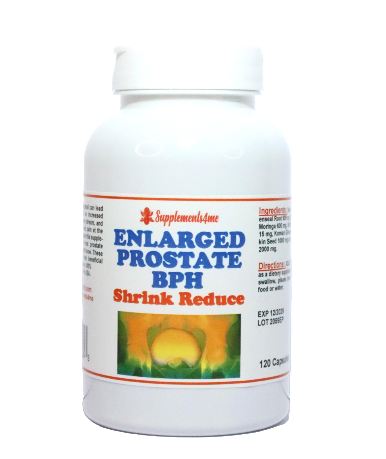 NATURAL HERBALS THERAPY FOR ENLARGED BPH IN MEN – 120 CAPS – MADE IN USA
