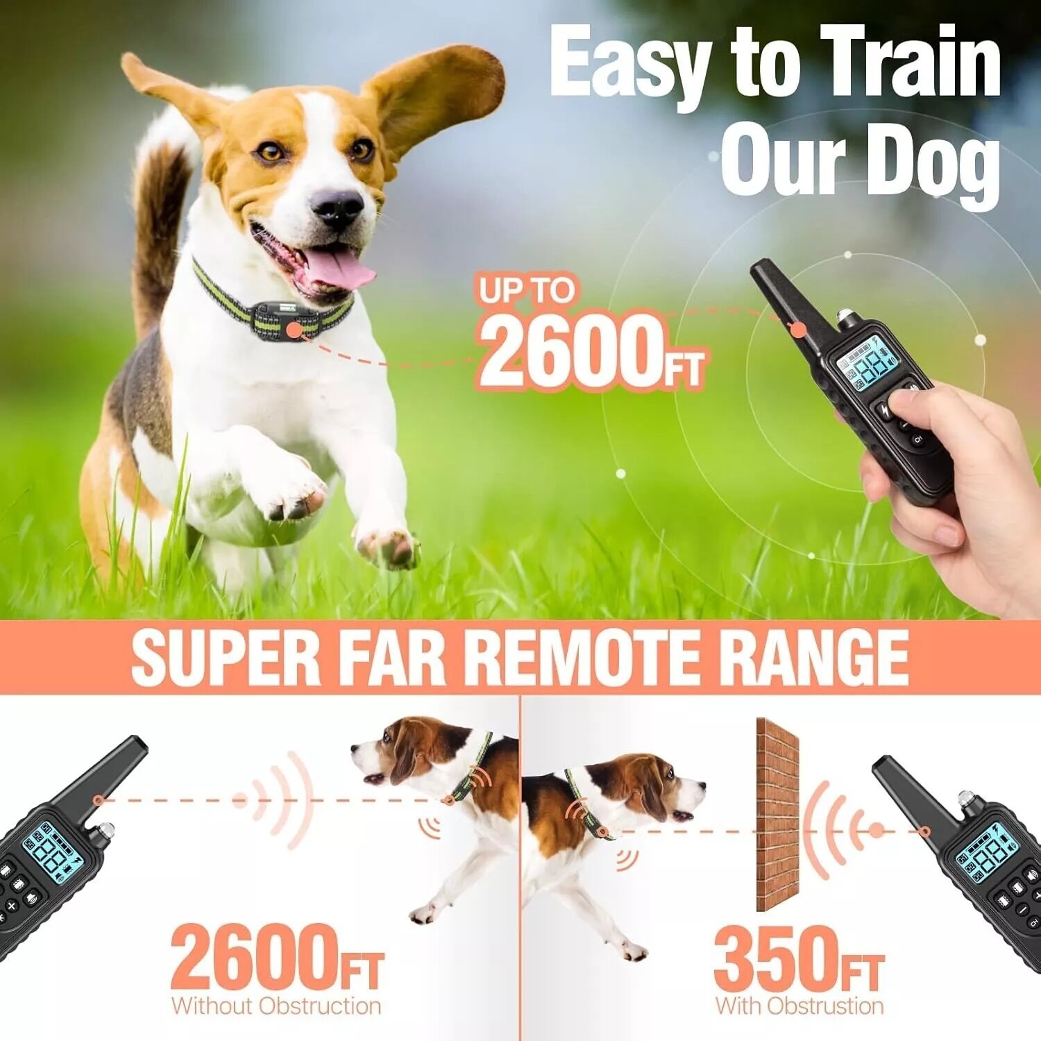 3000 FT Dog Training US Collar Rechargeable Remote Shock PET Waterproof Trainer