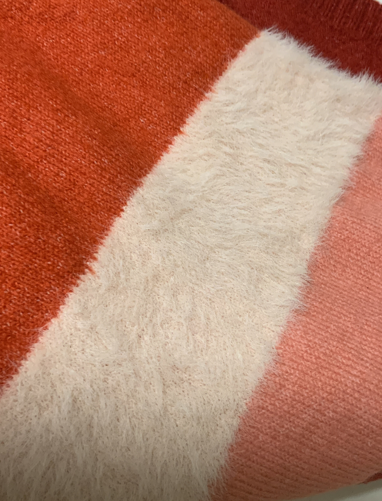 🔰 Boots & Barkley Fuzzy Stripe Dog Sweater – Multicolor XL 🆕 As Shown