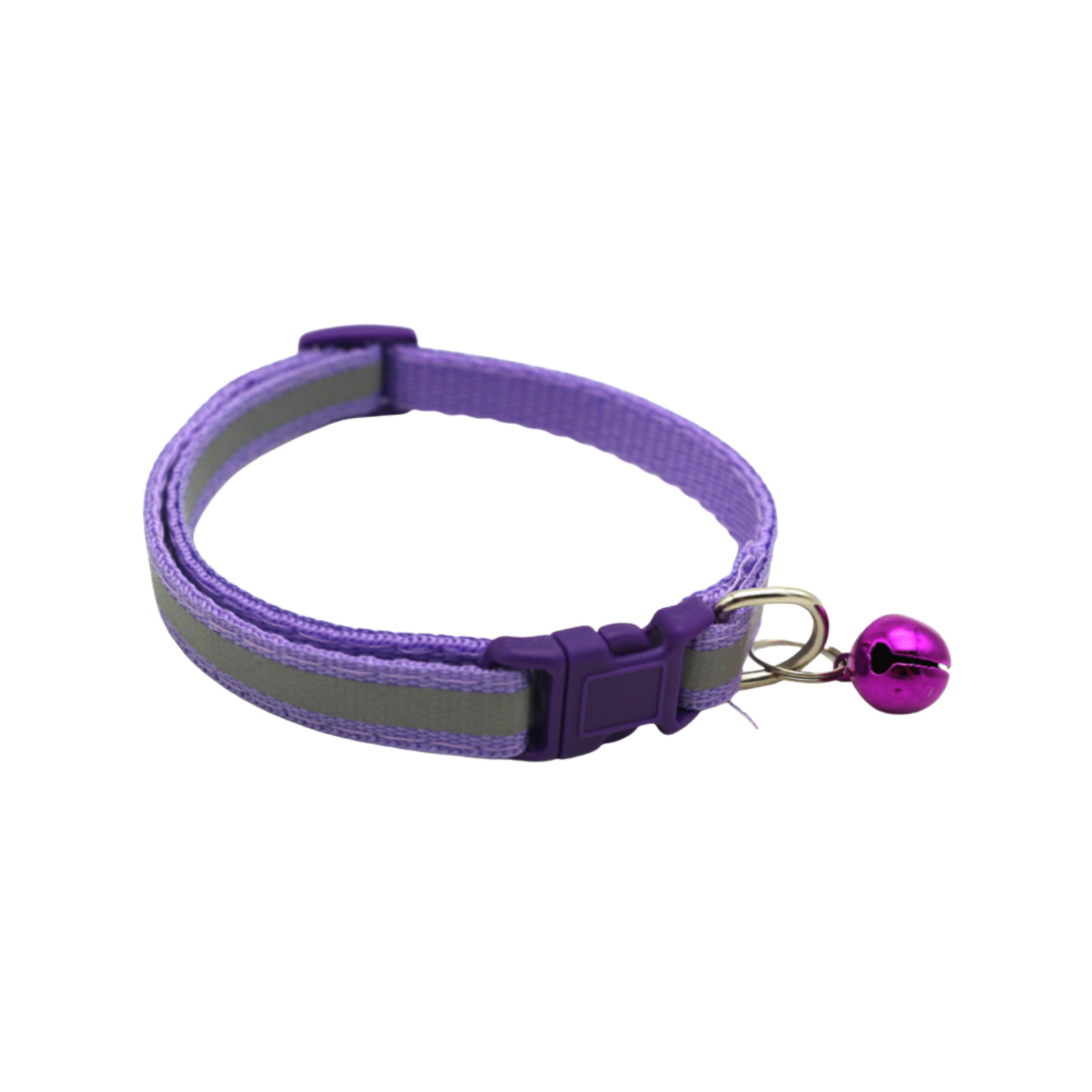 Reflective Dog Collar Adjustable Nylon Pet Cat Puppy Collar Safety Bell