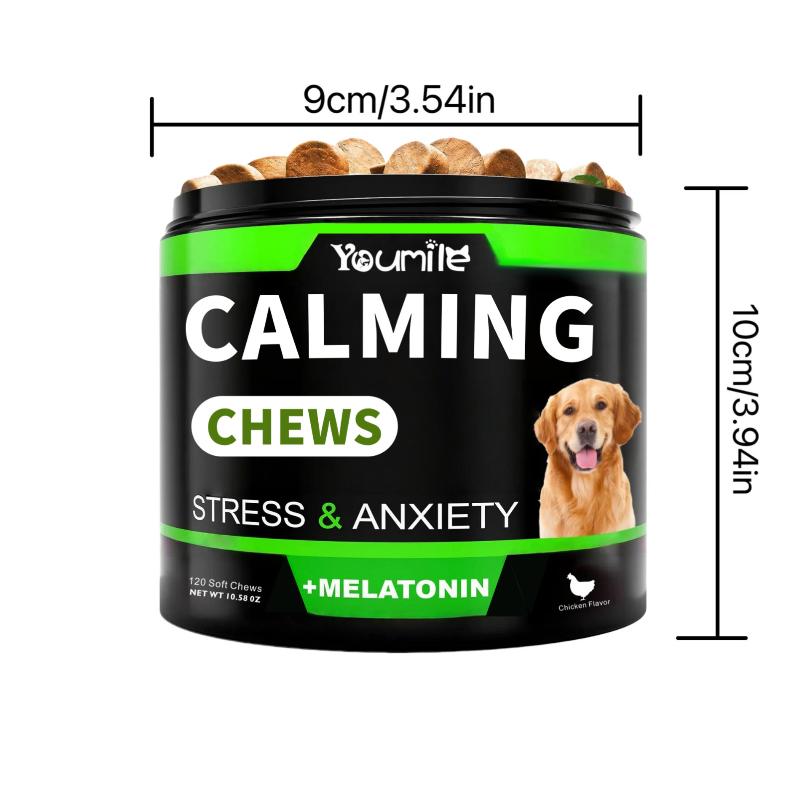 Hemp Calming Chew for Dog – Sleep&Mood for Dogs-Helps Manage Stress & Separation