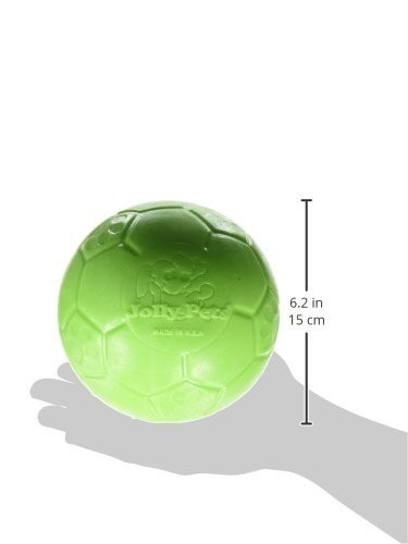 Jolly Pets Medium Soccer Ball Floating-Bouncing Dog Toy, 6 inch Diameter, Apple