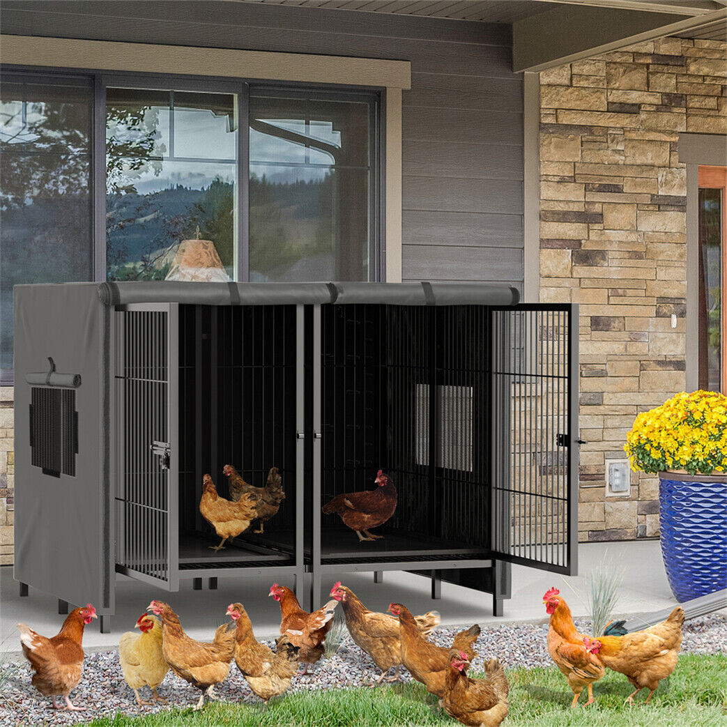 XXXL Giant Premium Dog Crate Cage Pet Kennel Divider Playpen Dual Door & Tray