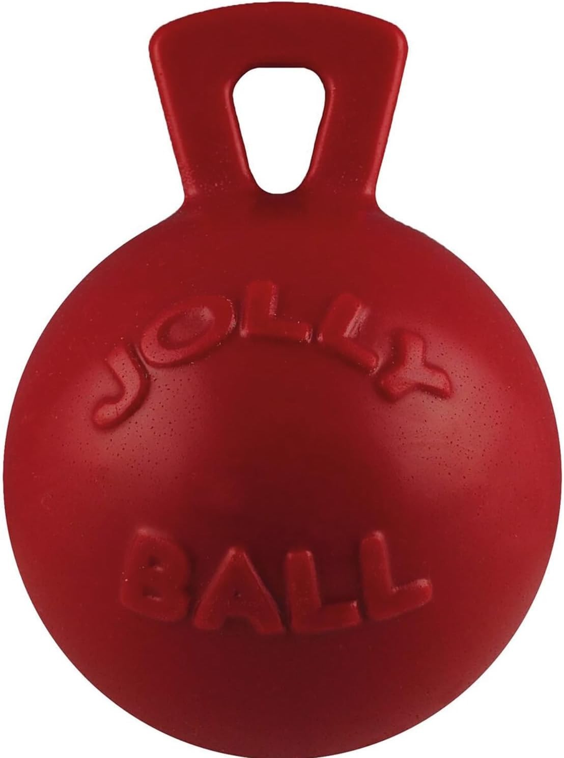 Jolly Pets Tug-n-Toss Heavy Duty Dog Toy Ball with Handle, 8 Inches/Large