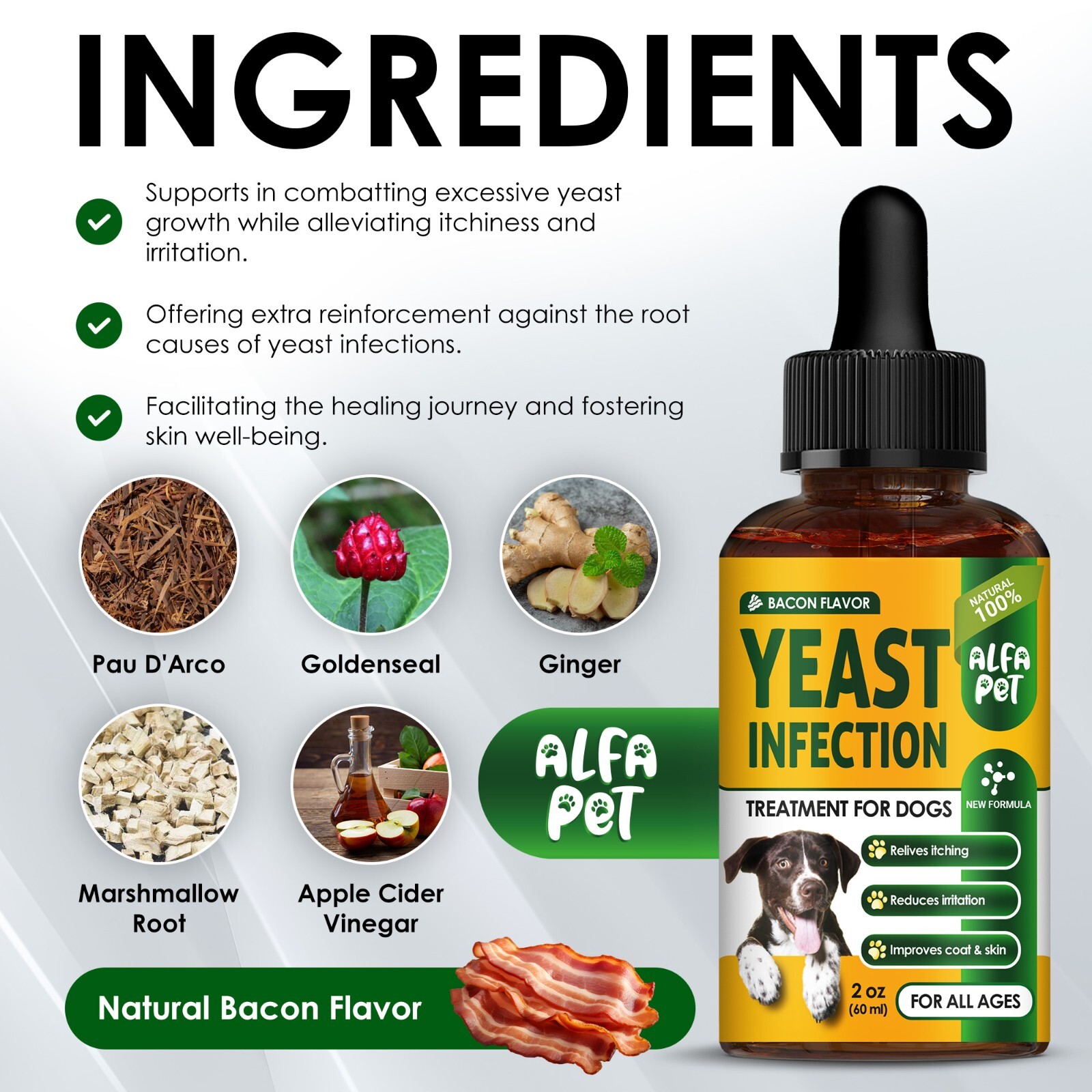 Natural Yeast Infection Treatment for Dogs | Itchy Skin & Ear Relief