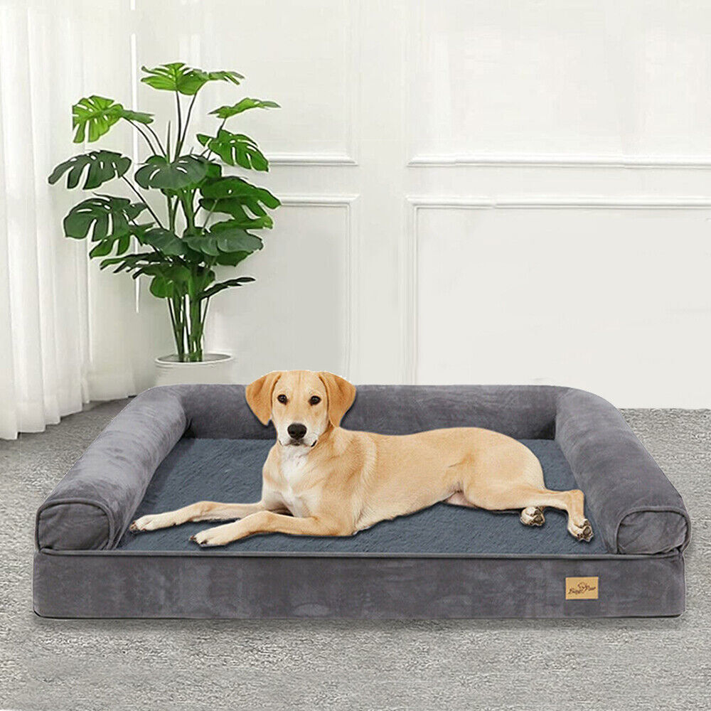 Jumbo XXXL Calming Dog Bed Orthopaedic Sofa Waterproof Washable Cover Plush Mat