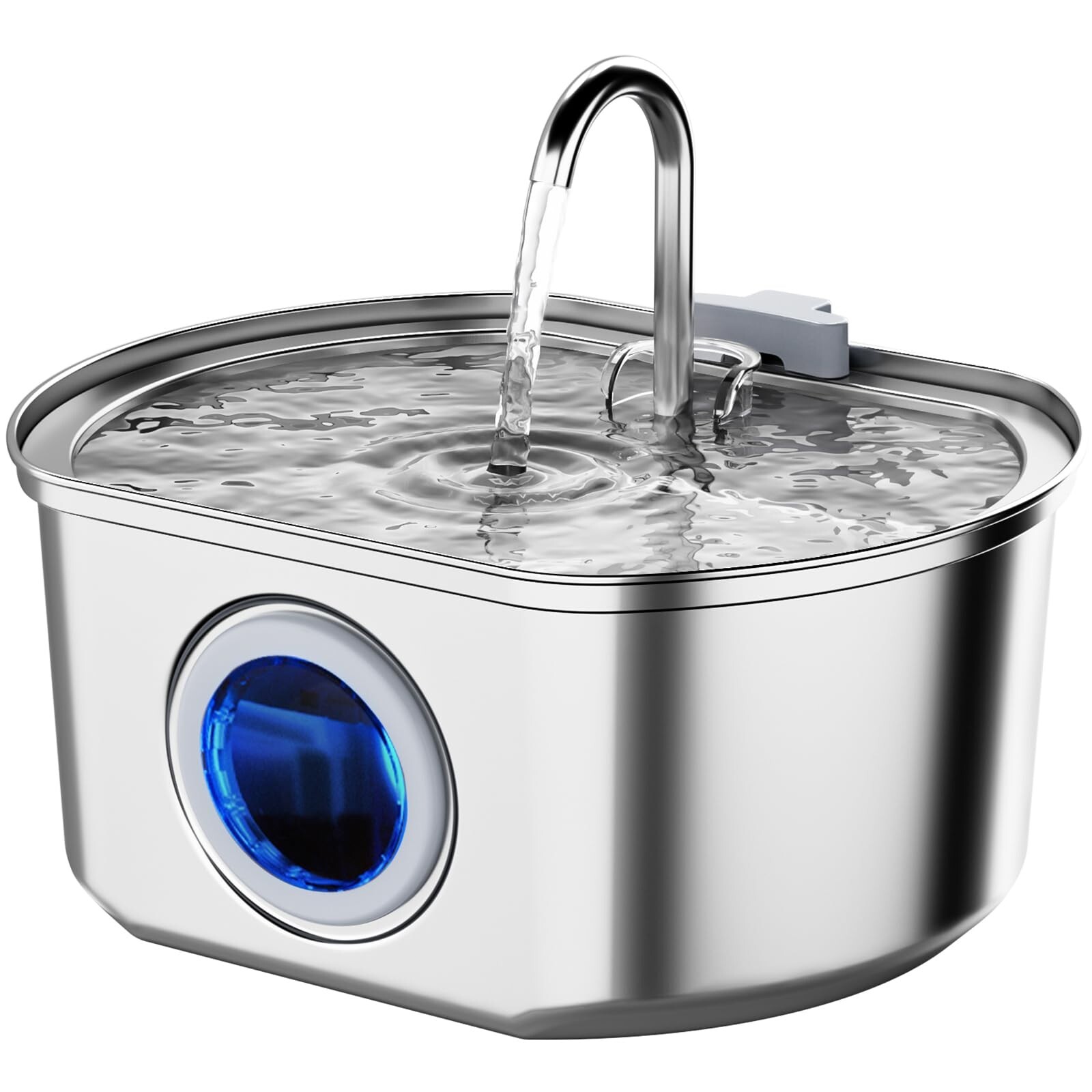 Stainless Steel Cat Water Fountain 3.2L Pet Drinking Fountain Dispenser for Cats