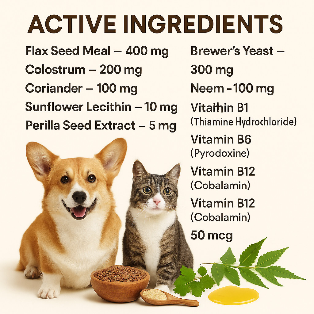 Natural Dog & Cat Flea and Tick Prevention 100Chews for All Breeds Ages & Sizes