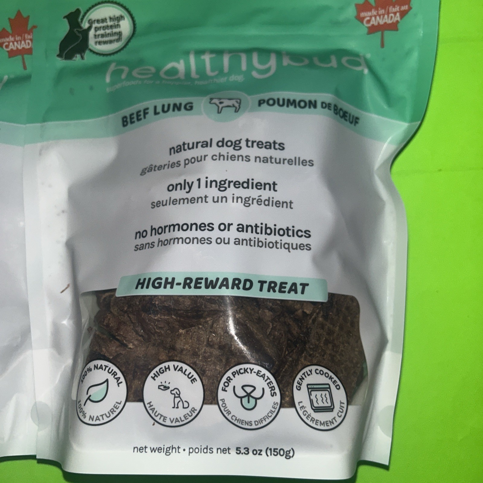 Lot 2 Healthybud Beef Lung Natural Dog Treats
