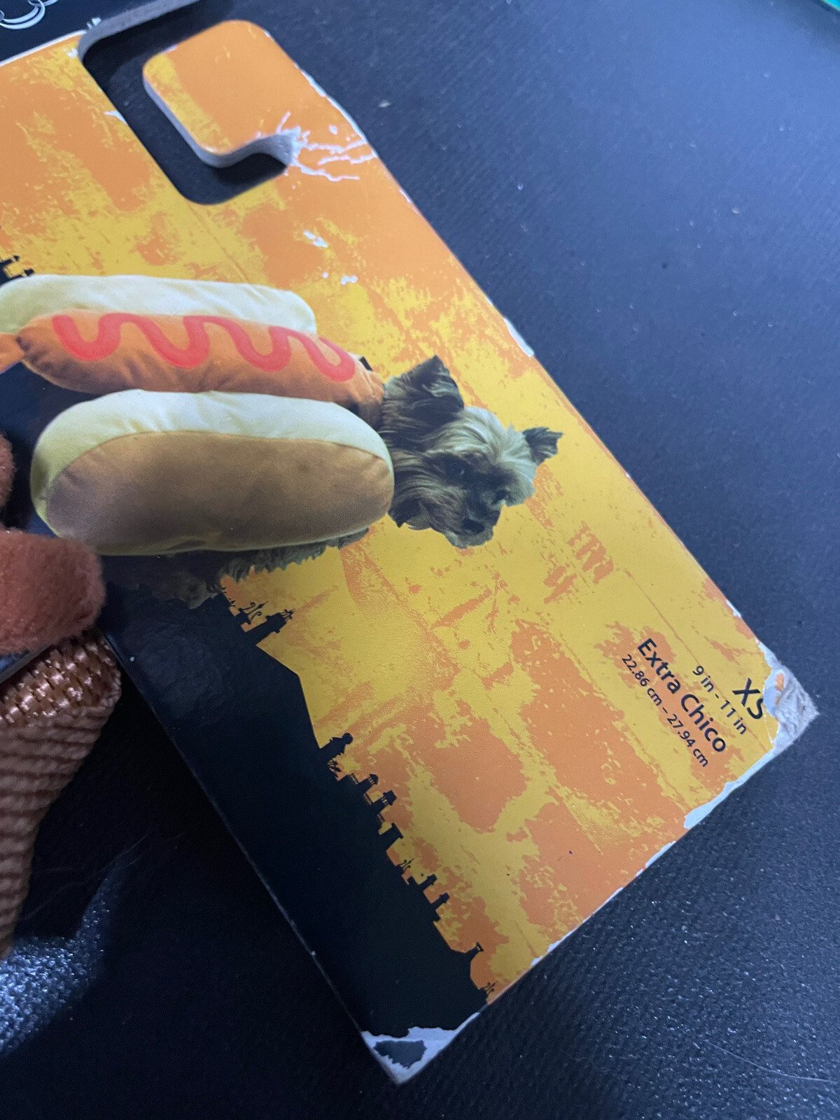 Halloween Dog Costume HOTDOG Size Xtra Small 9-11 in.