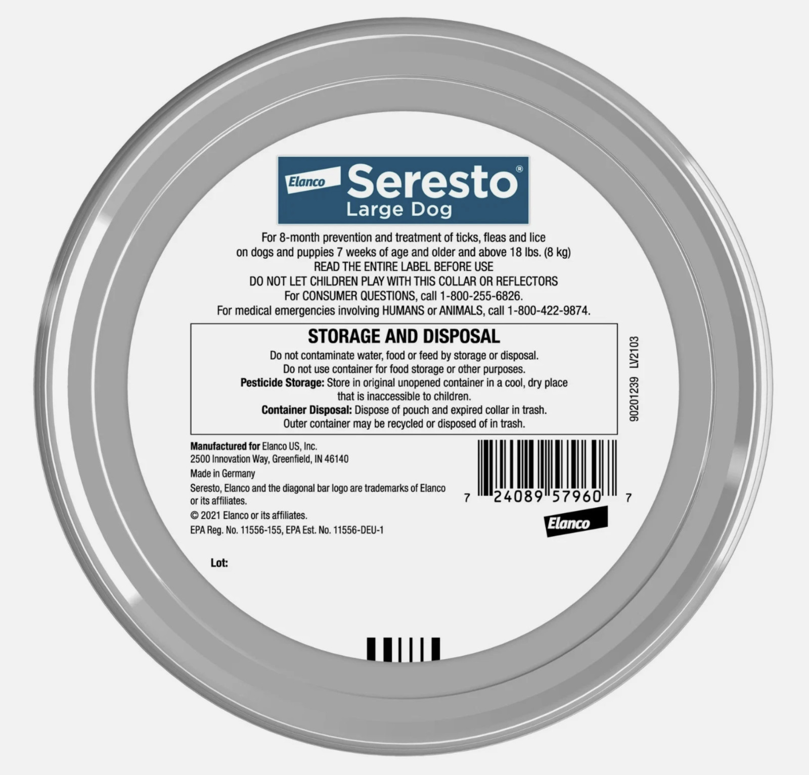 Seresto Flea & Tick Collar 8 Months Protection LARGE Dogs above 18lbs – Sealed
