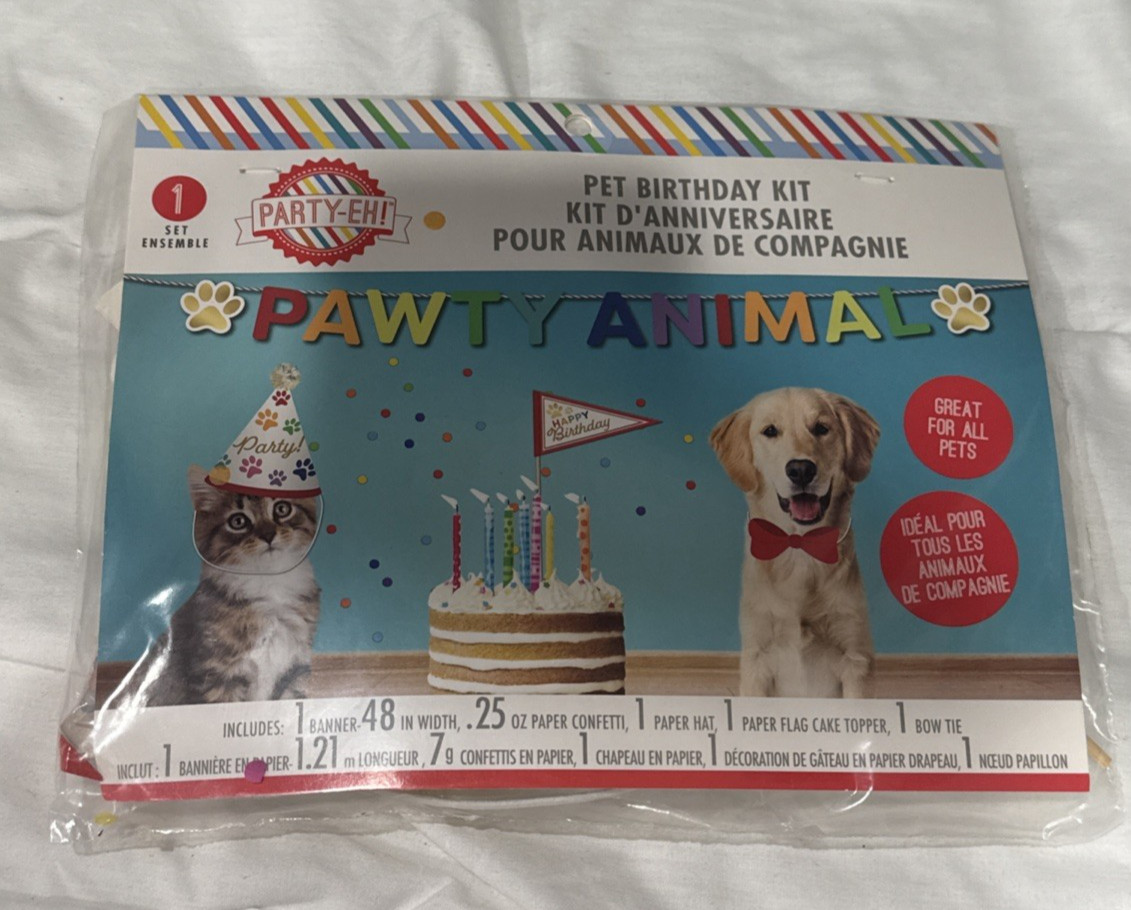 Pet Birthday Kit For Dogs And Cats Pawty Animal