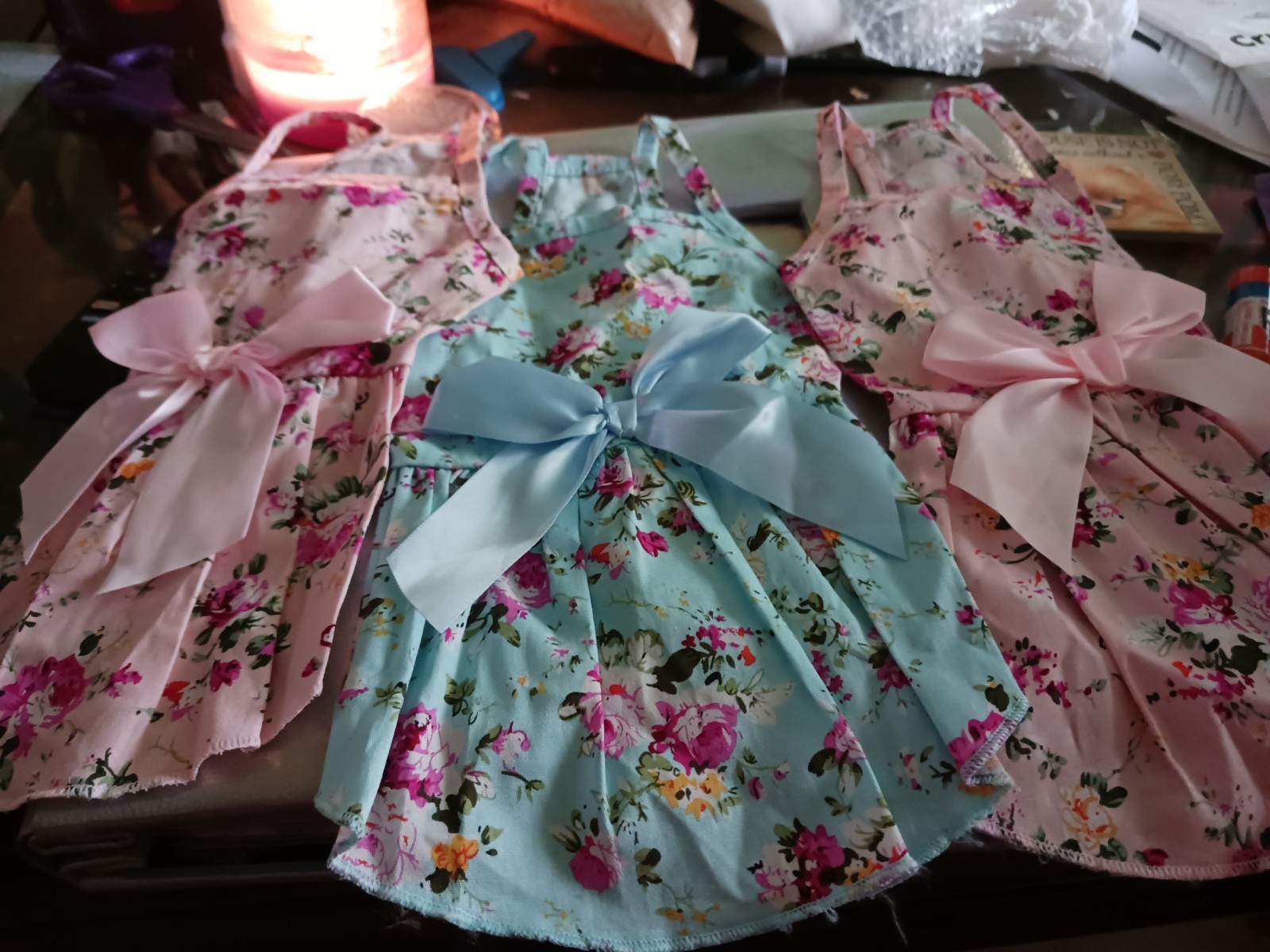 HANDMADE DOG DRESSES FOR XTRA SMALL DOG LESS THAN 8 LBS
